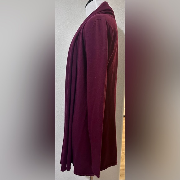 Dreamers Womens Cardigan Sweater Burgundy Knit Long Sleeve Lightweight Size S/M - Picture 3 of 6